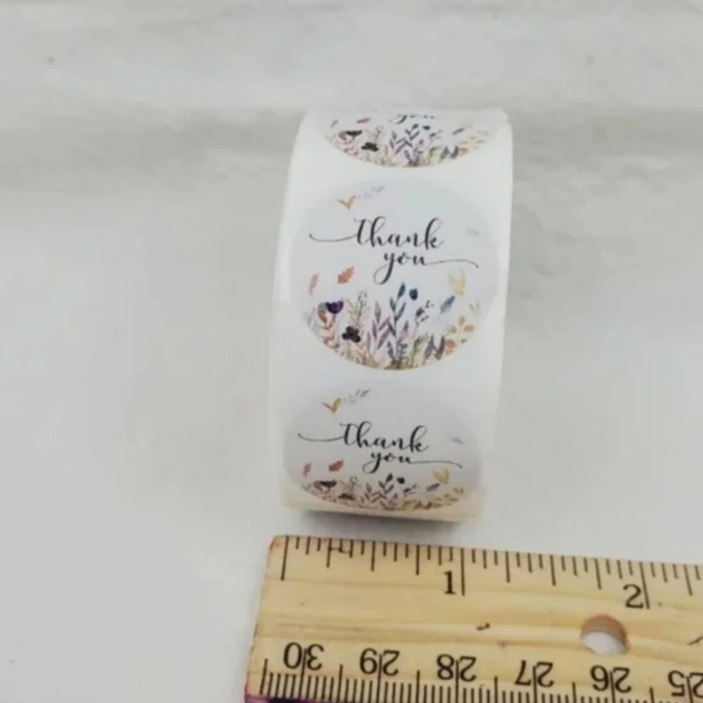 500 Pieces Roll Thank You Sealing Sticker